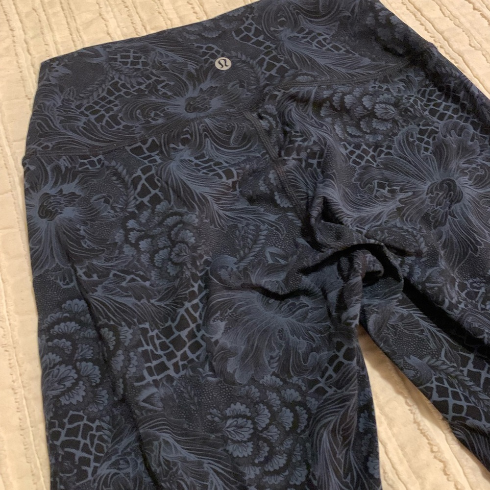 Floral Patterned Black Pants